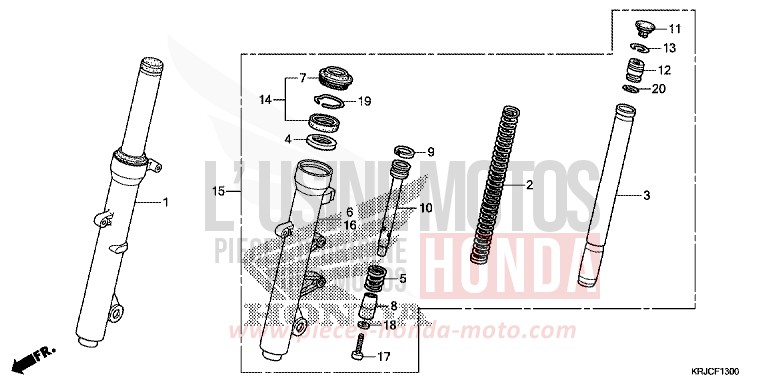 FOURCHETTE AVANT de S-wing ABS PEARL COOL WHITE (NHA16) 2012